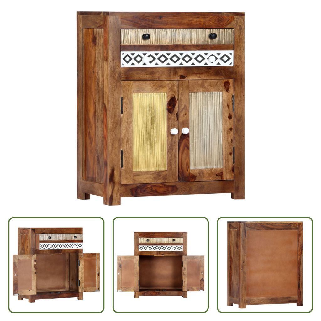 The Living Store Beistellschrank 60x30x75 cm Massivholz Produktbild 