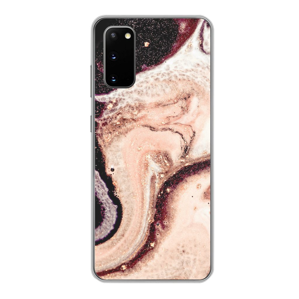 MuchoWow Handyhülle Schutzhülle Hülle für Samsung Galaxy S20 Marmor - Mineralien - Naturstein Silikon Softcase Handy Hülle - Bild