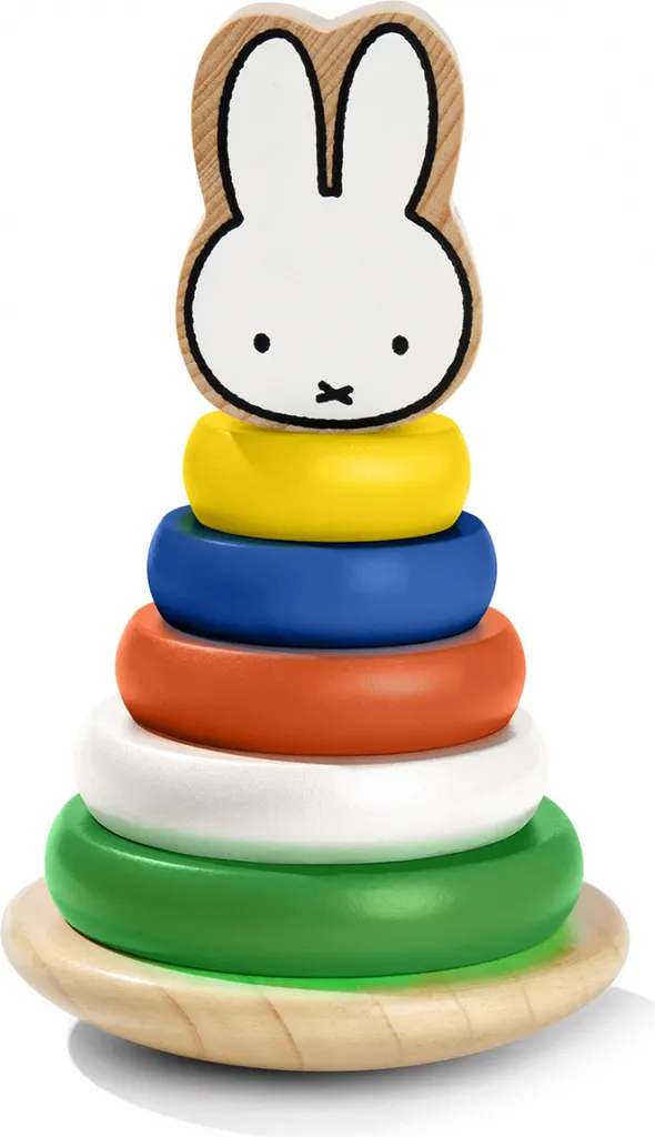 Anneaux à empiler Miffy en bois - Jouet éducatif premier âge ludique
