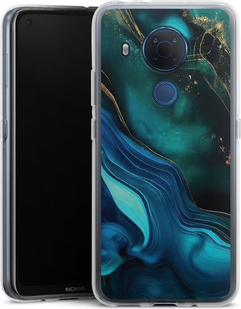 DeinDesign Handyhülle für Nokia 3.4 Silikon Hülle Case Smartphone Schutzhülle Art Farbverlauf Marmor