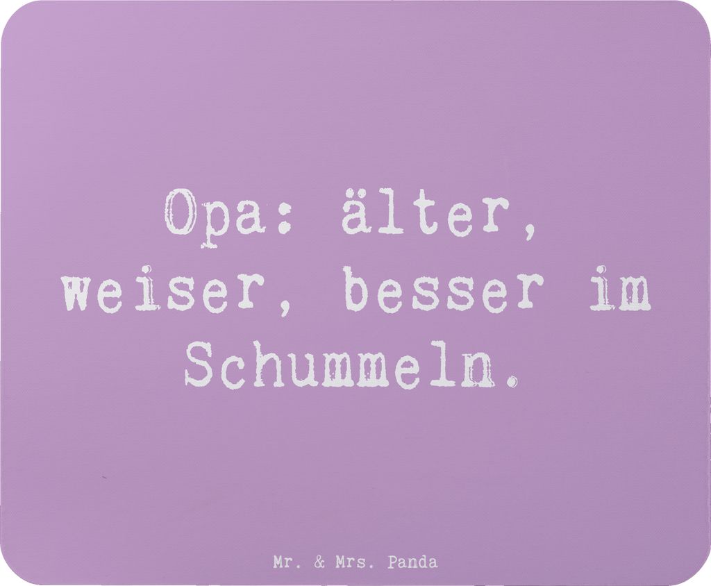 Mr. & Mrs. Panda Mousepad Spruch Opa Weisheit - Lavendeltraum - Geschenk, Mouse Pad, Großpapa, weiser, Familie, computer mauspad, Spiele, Handarbe...