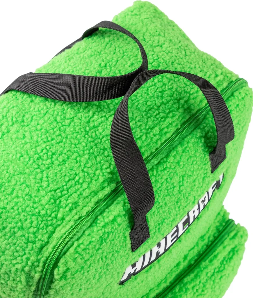 Sac d'école pour garçon Minecraft vert, cartable de taille unique