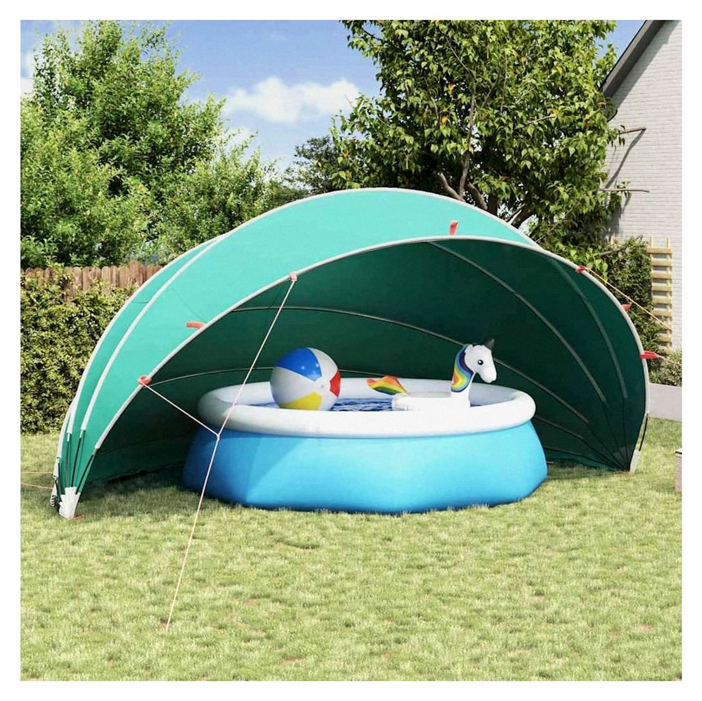 Faltbarer Pool-Dome in Grün, wasserfest und UV-beständig, reduziert Wärmeverlust für Gärten und Terrassen