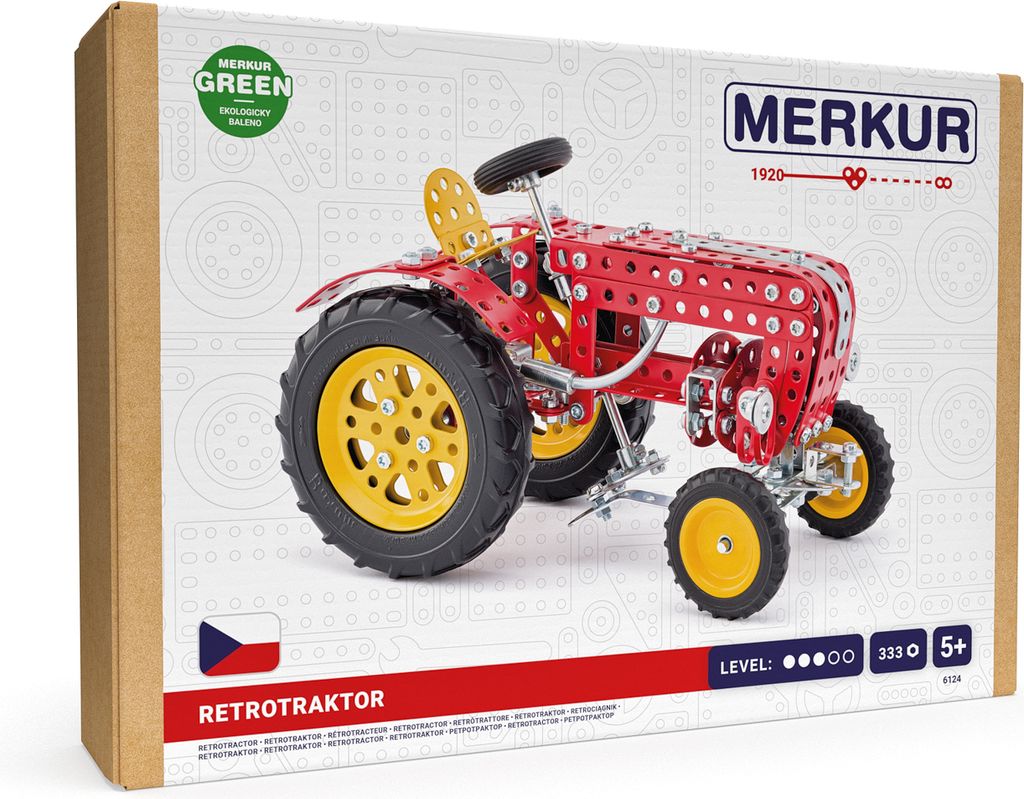 Merkur Retrotraktor Bausatz – Modell mit beweglichem Produktbild 