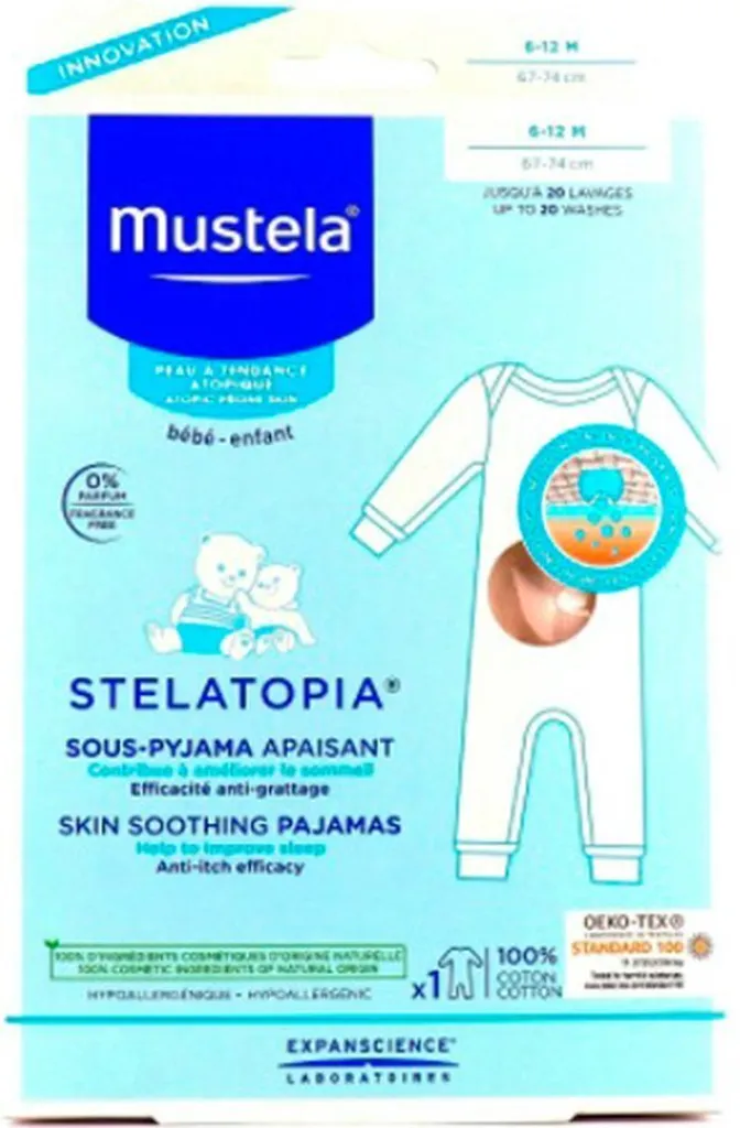 Pyjama Anti-Grattage Stelatopia Mustela 6-12 Mois : Adieu Peau Atopique !
