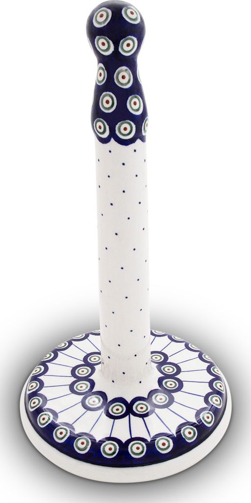 Original Bunzlauer Keramik Küchenrollenhalter Papierrollenhalter Rollenhalter Küchenpapierhalter Küchenrollenspender Ø 18 cm H 33 cm Design 8