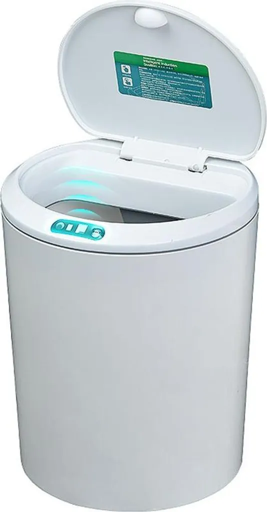 INF 5L Poubelle de Bureau Blanche USB Rechargeable à Capteur Intelligent