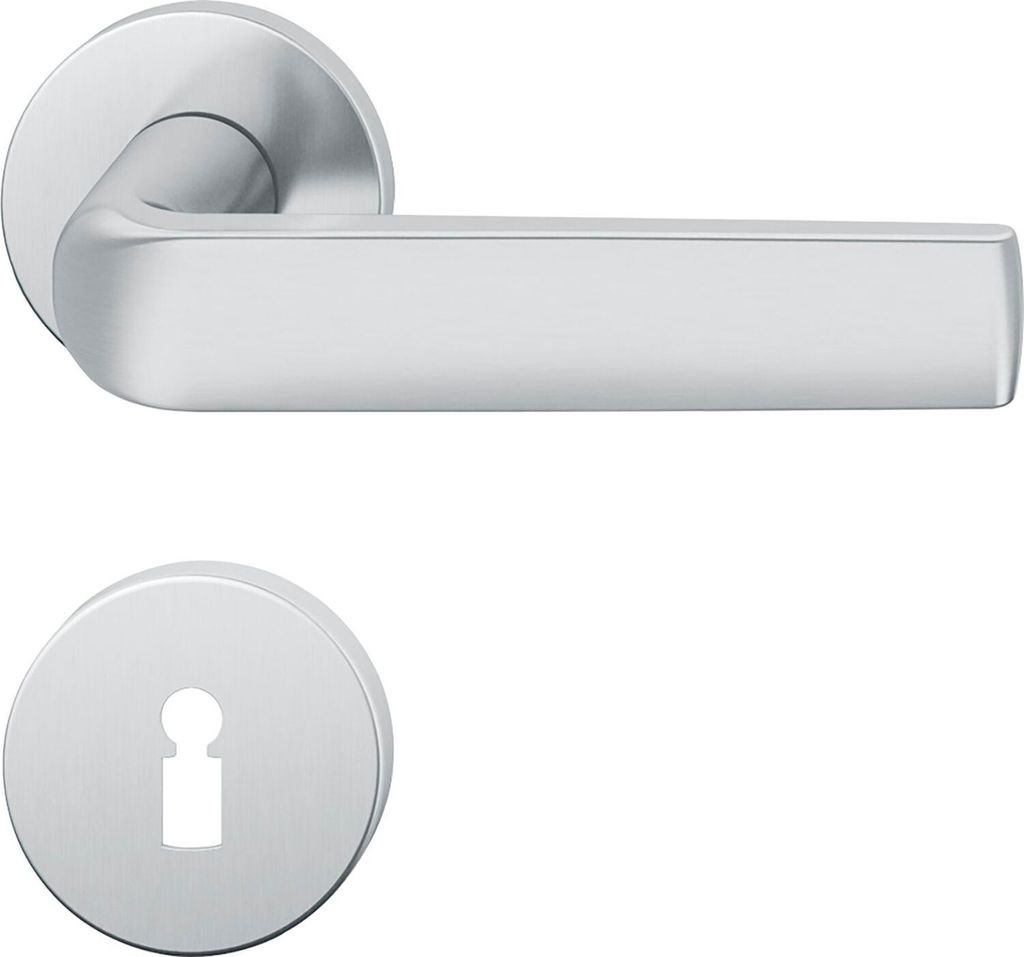 FSB Drückergarnitur 12 1267 ASL auf Rosette BB, Edelstahl matt