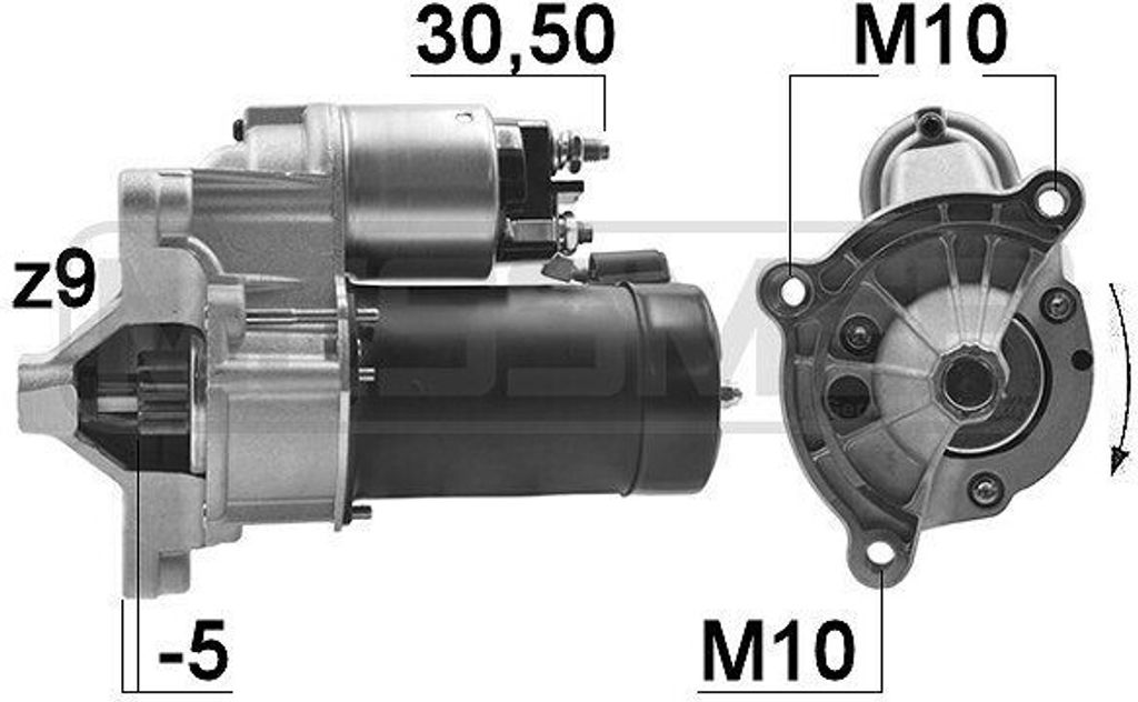 ERA 220163A - OE 5802 88 Anlasser, Starter für Berlingo, Jumper, Xsara, ZX (N2), Ducato, Scudo, Tipo, Ulysse, 306, 405 II, 406, 605 (6B), 806 (221...
