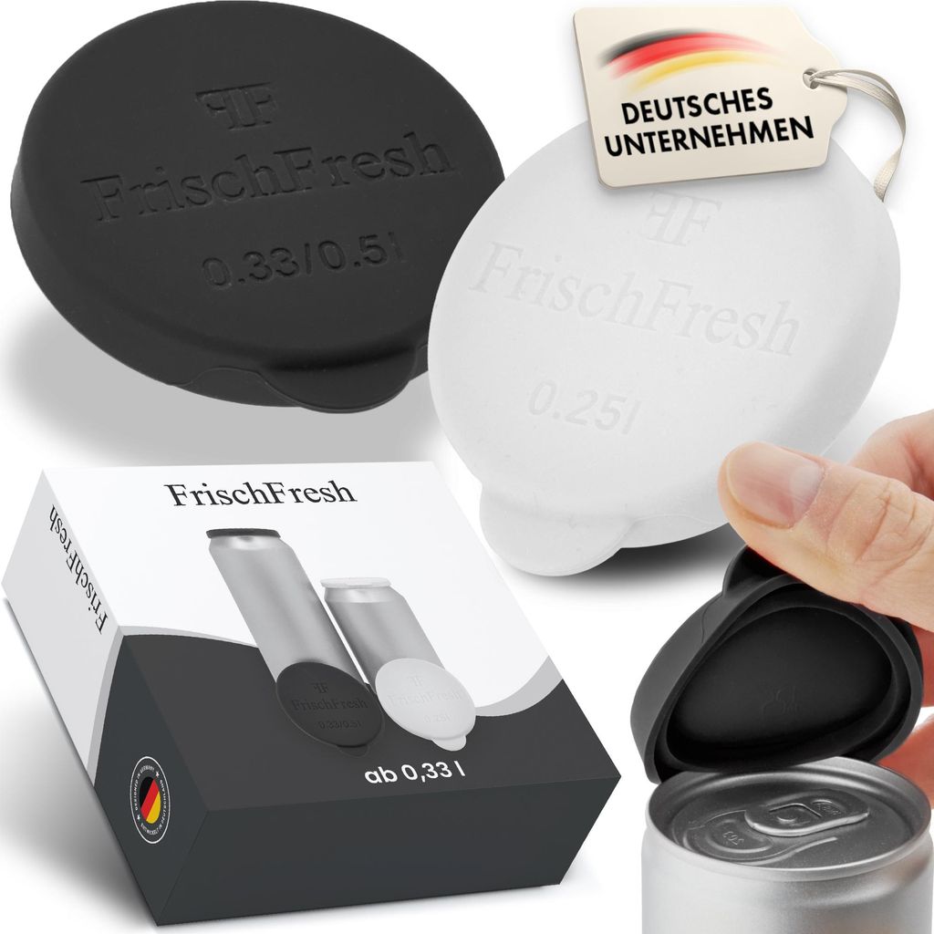 FrischFresh Dosendeckel - Dein Getränkeschutz - schwarz & weiß - ab 0,33l