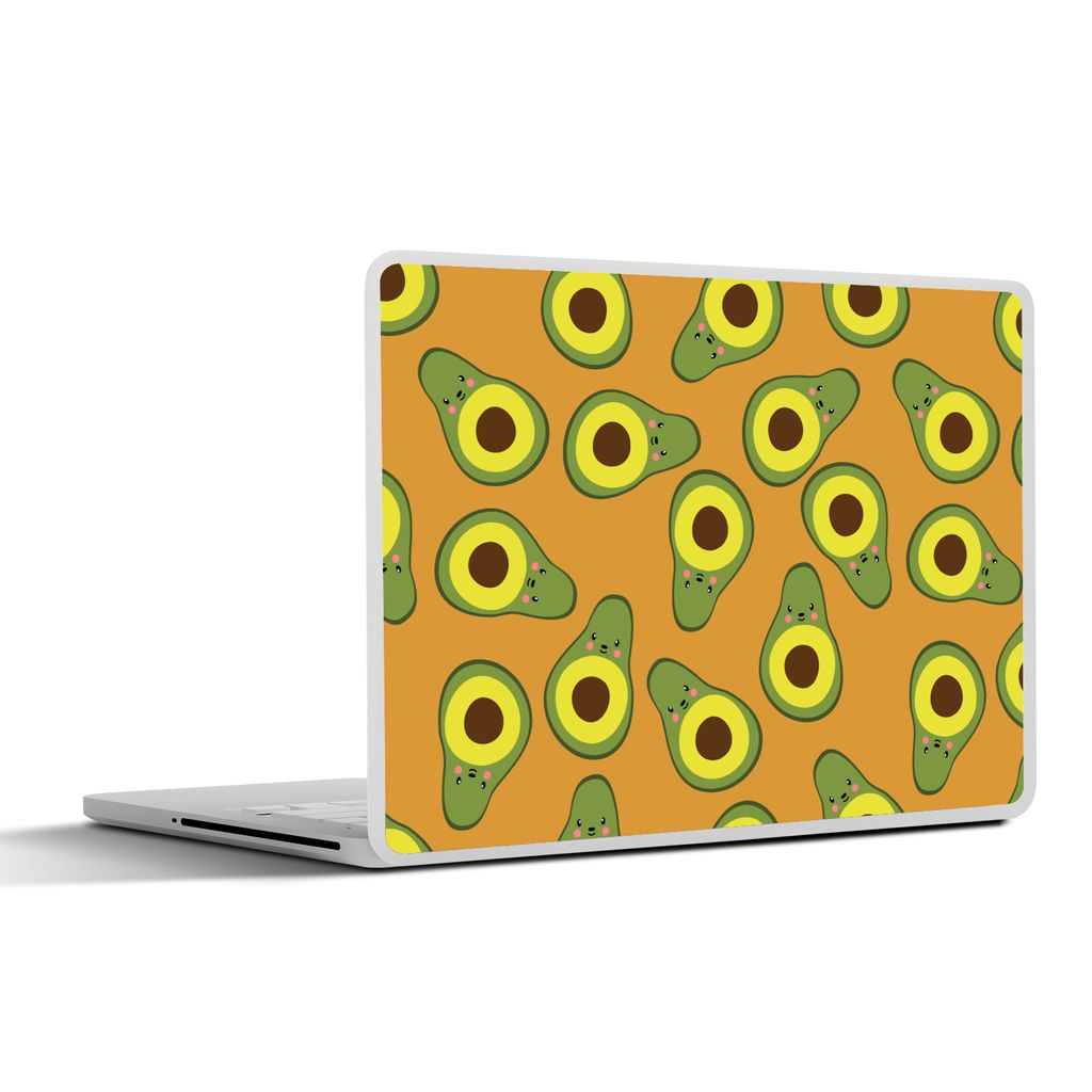 MuchoWow Laptop Aufkleber Sticker Cover Kawaii - Muster - Avocado 31x22.5 cm - Laptop-Deko