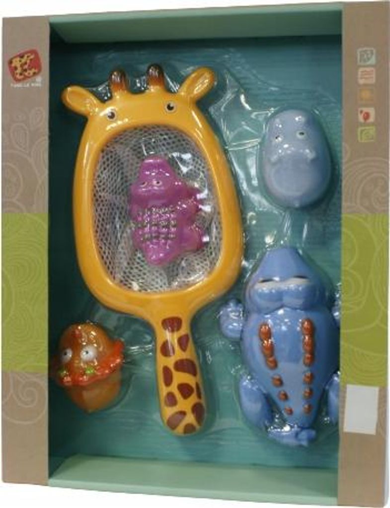 Badespielzeug Gummitiere für die Badewanne Wasserspielzeug Kinder - Hai oder Giraffe Badespaß