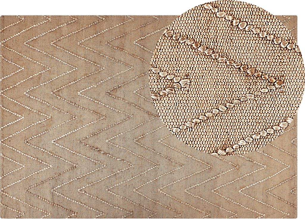 BELIANI Teppich Beige Jute Baumwolle 140 x 200 cm Produktbild 