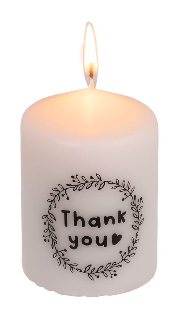 OOTB Stumpenkerze Thank you 4029811473397