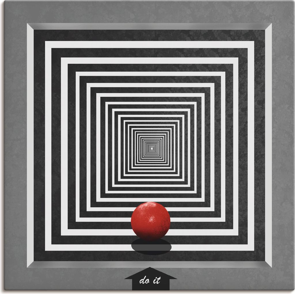 ARTland Leinwandbild Mach es Größe: 40x40 cm