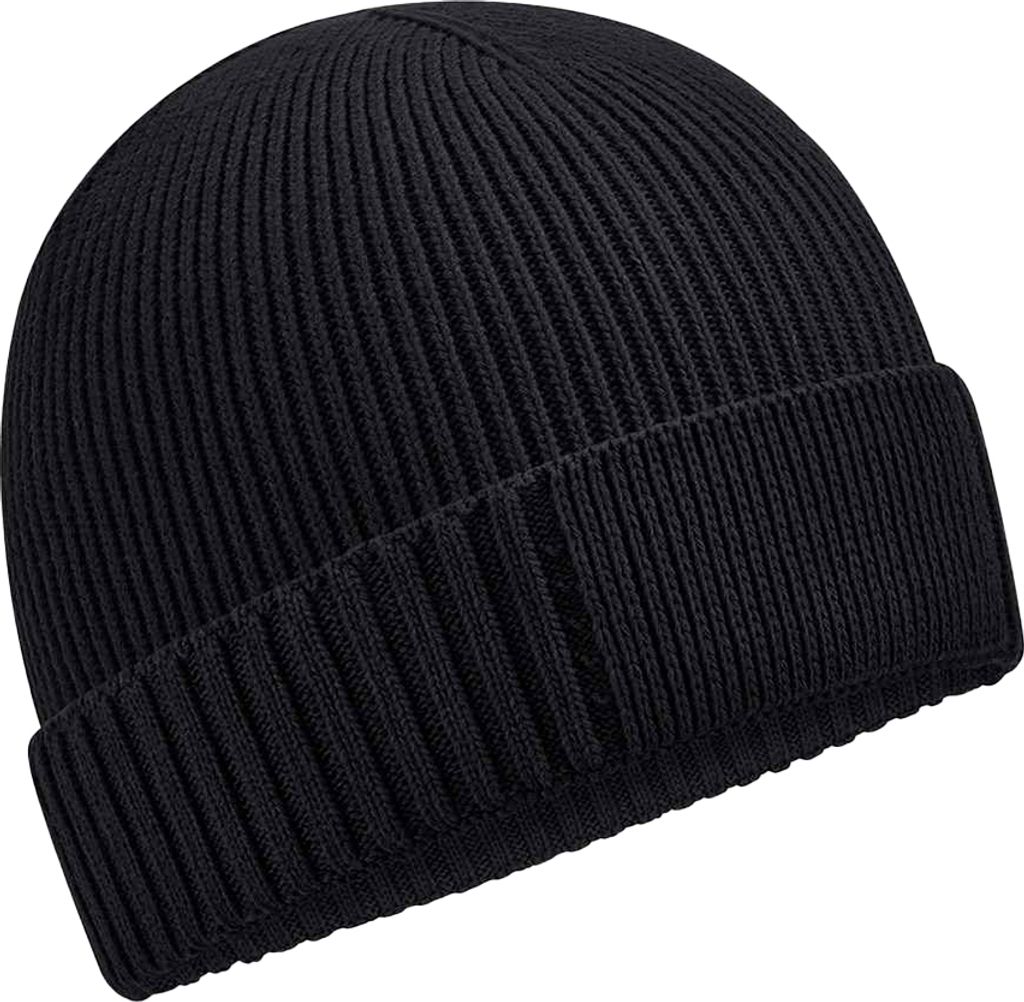 Beechfield - Mütze Technisierter Aufnäher für Herren/Damen Uni PC5545 (Einheitsgröße) (Schwarz)