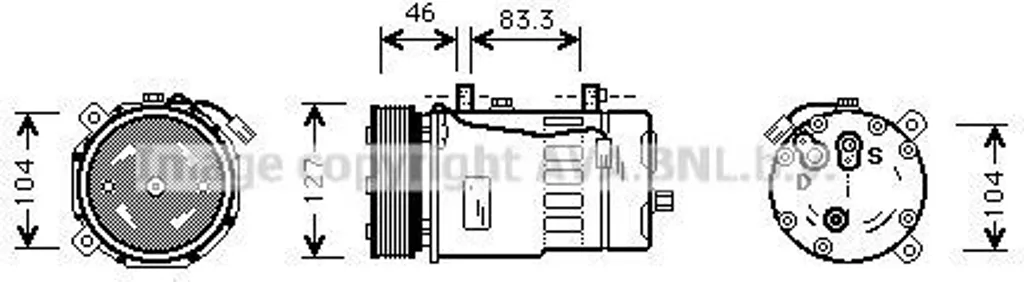 Compresseur de Climatisation pour VW T4 : Air Frais avec 2D0820805