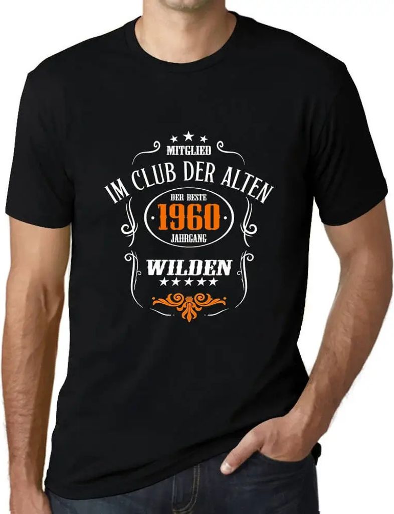 Herren Grafik T-Shirt Wilden Jahrgang Club Öko-Verantwortlich Vintage Jahrgang Kurzarm Lustige Druck Geburtstag Geschenk Mann