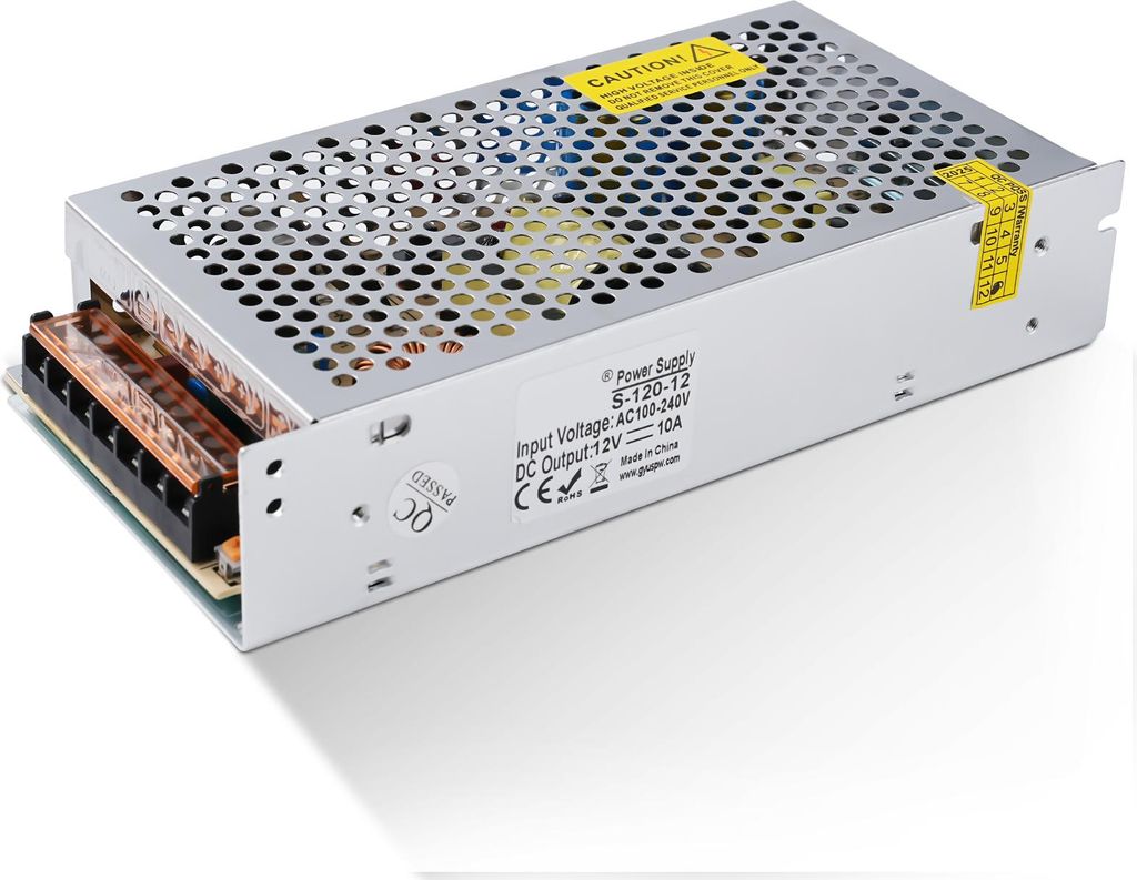 Schaltnetzteil 12V 10A 120W – Netzteil Adapter für LED Streifen und CCTV Systeme