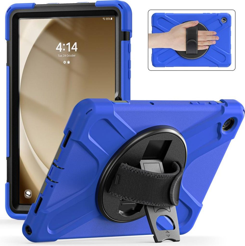 Samsung Galaxy Tab A9 Plus Hülle - Heavy Duty Case mit Ständer - Blau