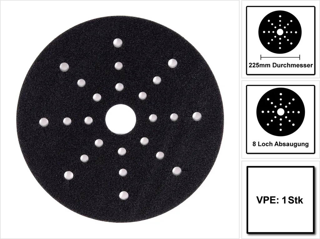 Support Souple MIW9514611 Mirka LEROS 225mm Haute Qualité de Finition