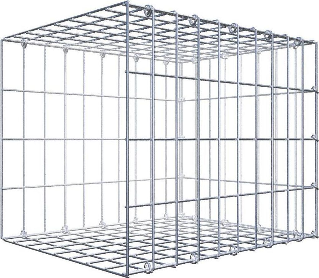 Anbaugabione Typ 2 50 cm x 40 cm x 40 cm, Maschenweite 5 cm x 10 cm, C-Ring