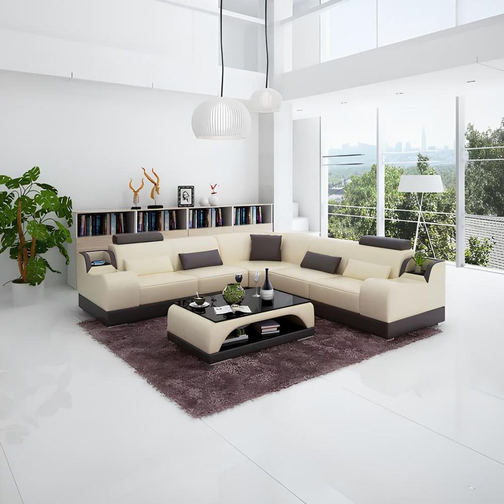 Ecksofa Moderne Eckcouch Design Wohnzimmer Möbel Lederpolster Couch Sofa L Form