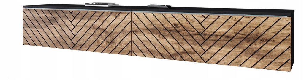 Lowboard APOLLO II RTV skříňka 180 cm, police pod TV, Obrázek produktu 