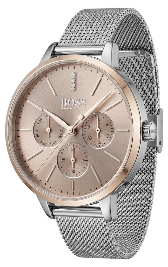 Hugo Boss Symphony Damenuhr HB1502423 silber roségold Produktbild 