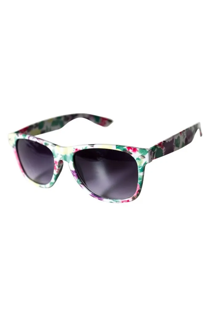 OEM occhiali da sole da donna nerd fiore bianco