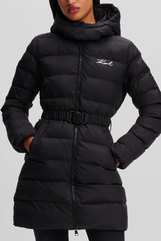 KARL LAGERFELD JEANS LIGHTWEIGHT LONG PUFFER Schwarz Produktbild 