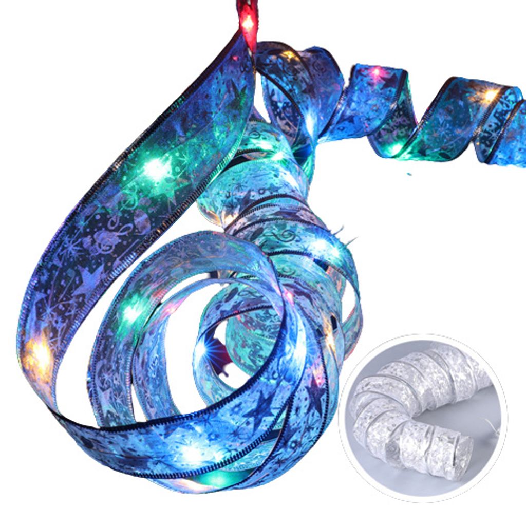 INF 4 m lange Lichterkette, flexible Weihnachtsbaumdekoration Silber