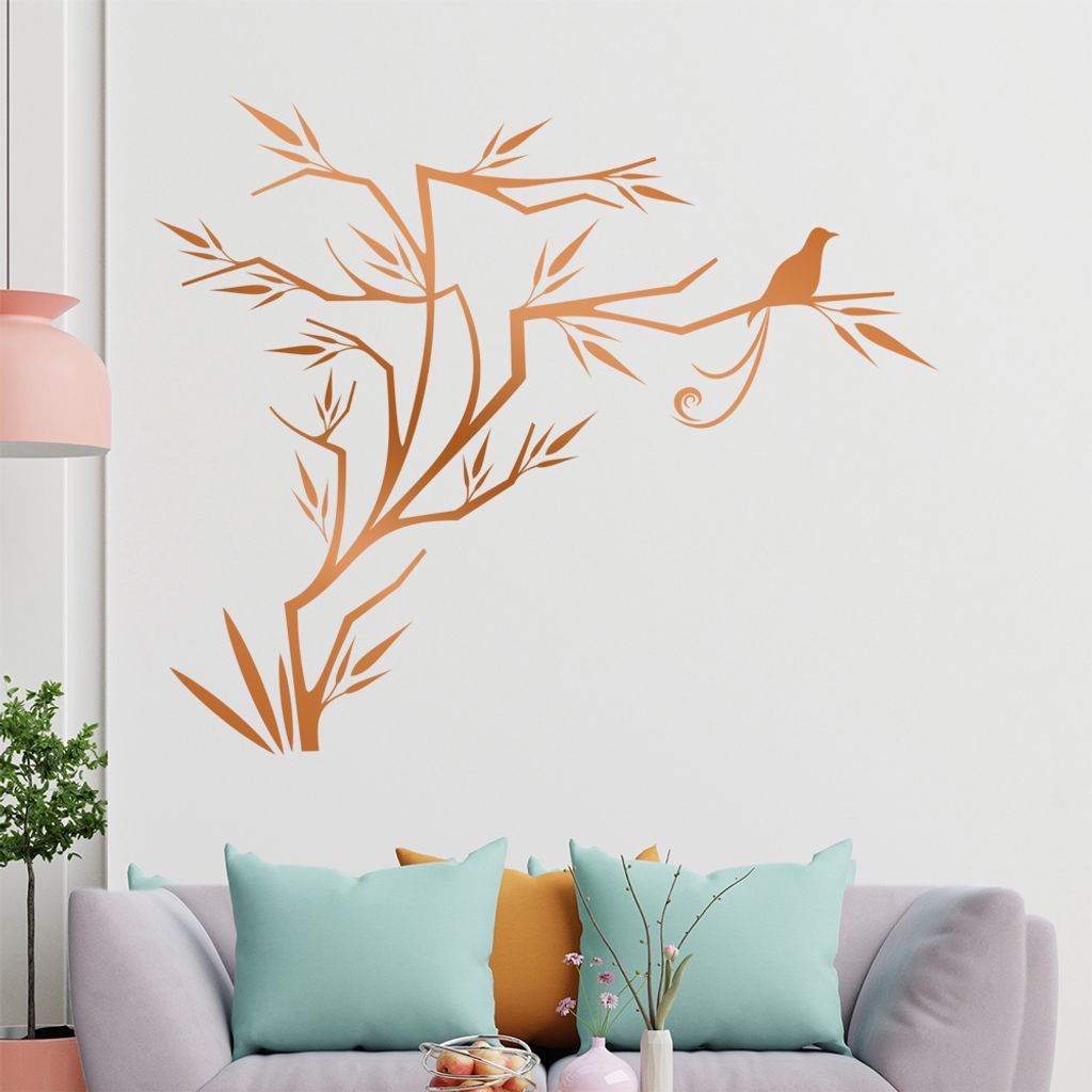 Sternblätter wehend Wandtattoo in 6 Größen - Wandaufkleber Wall Sticker - Dekoration, Küche, Wohnzimmer, Schlafzimmer, Badezimmer