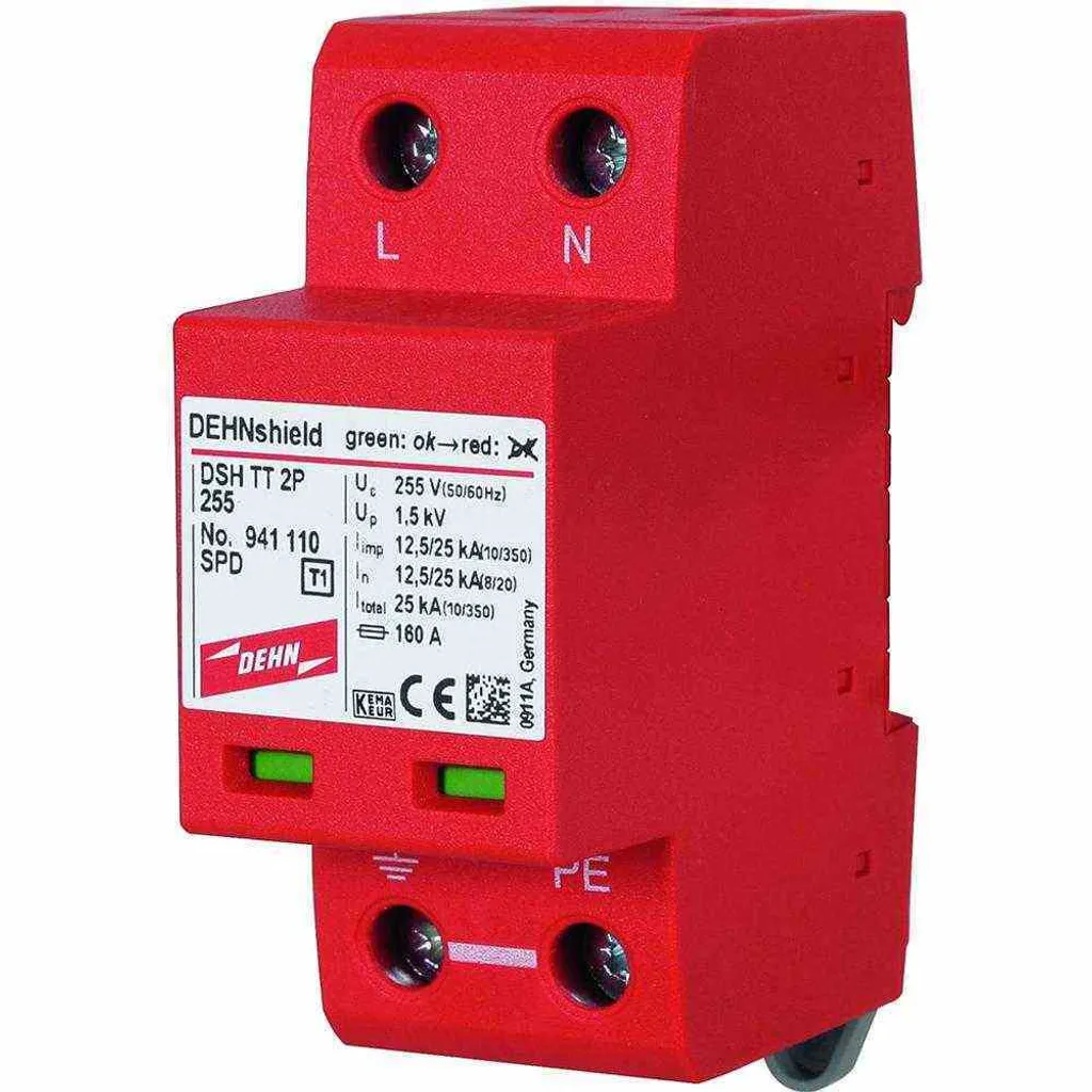 Parafoudre de type 1+2 pour réseau TT DEHNshield DSH TT 2P 255 - 941110 - 2