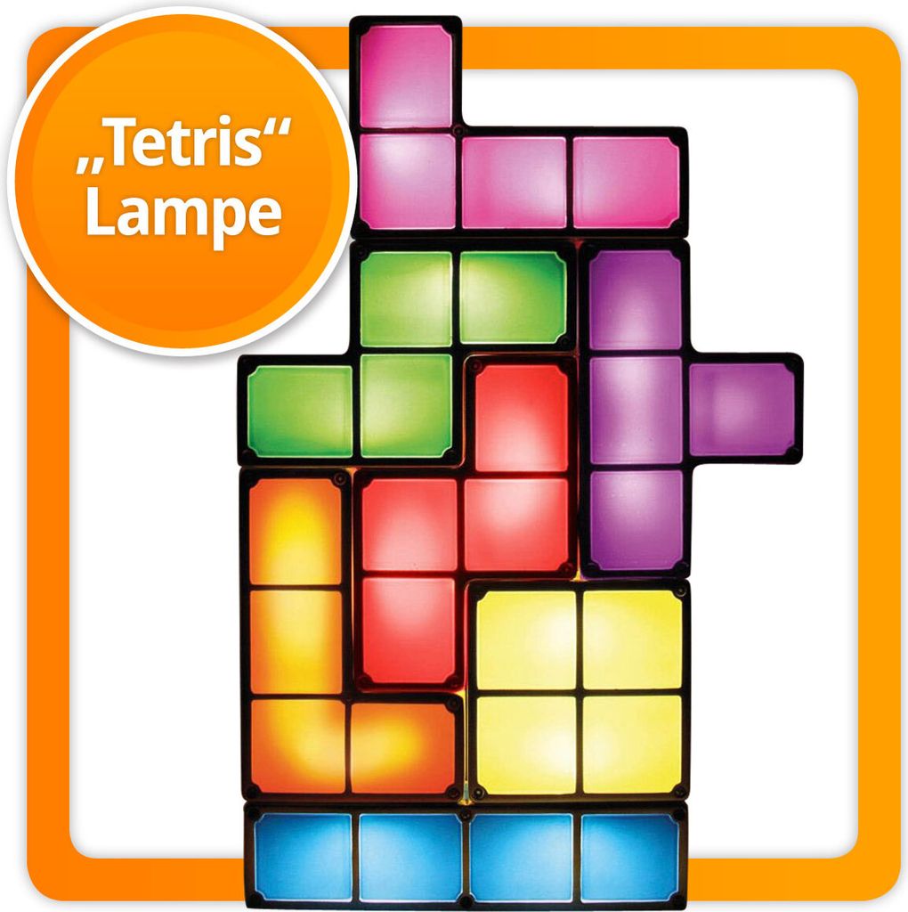 Interaktive Tetris Lampe LED Puzzle Leuchte für Gamer & Produktbild 