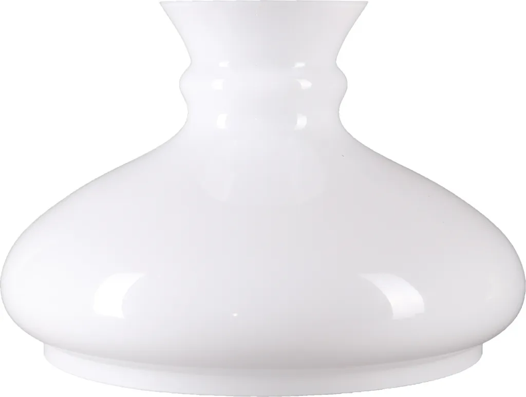 Abat-jour en verre opalin blanc brillant diamètre 230mm pour lampe E27
