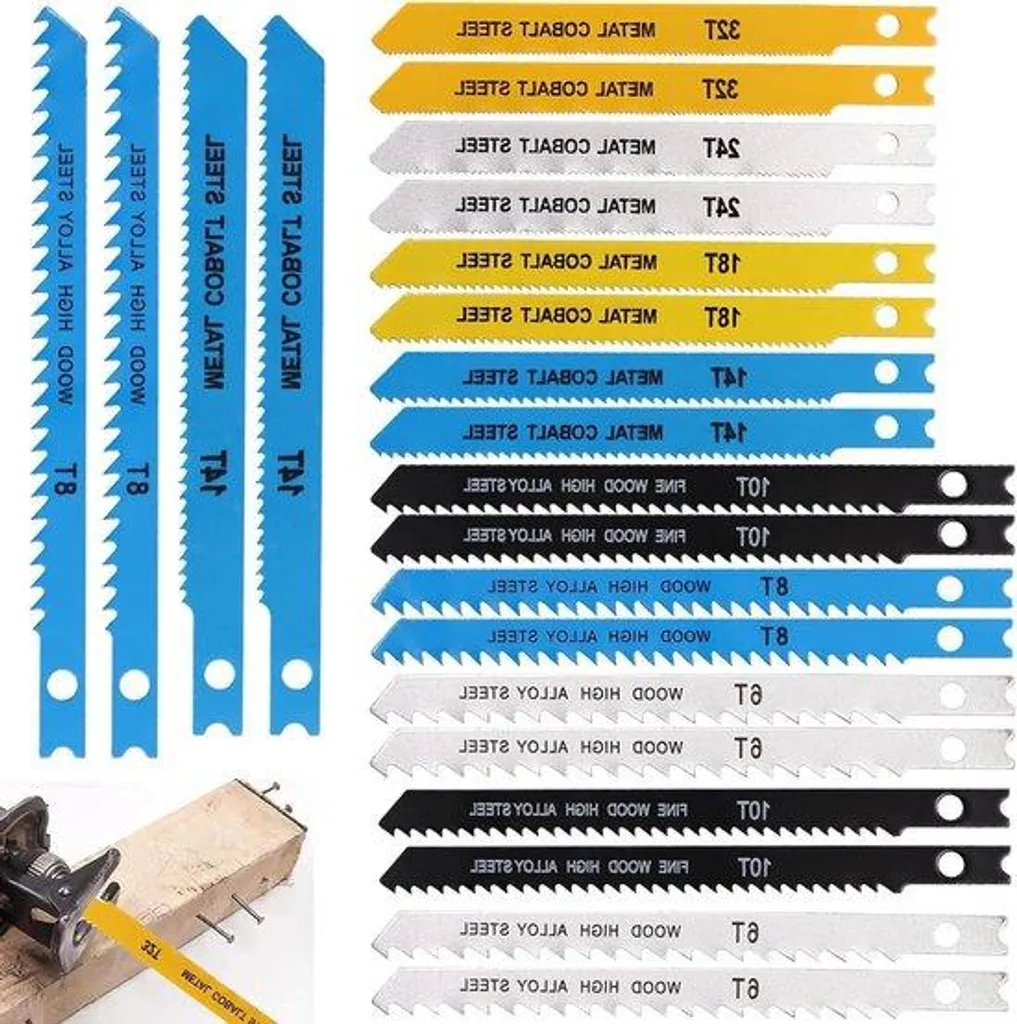 Lames de scie pour bois et métal haute vitesse - Pack de 30 accessoires