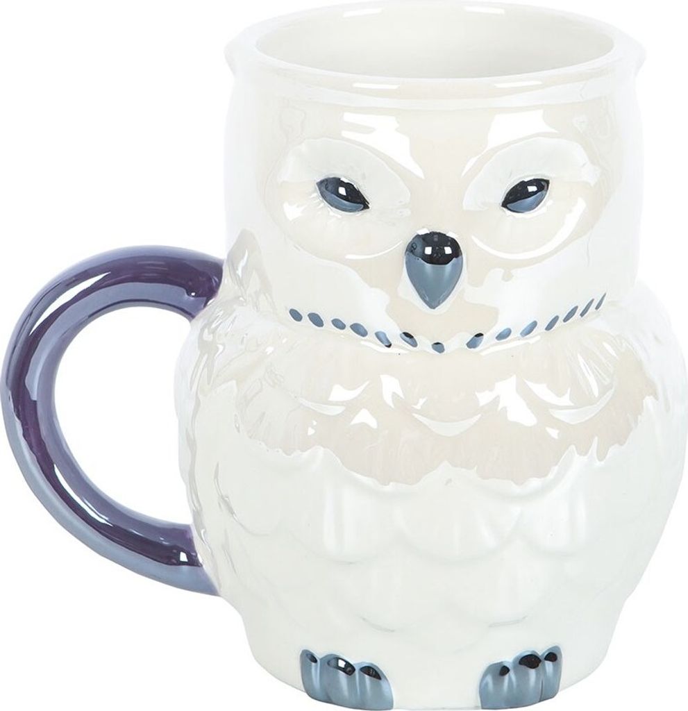 Something Different - Kaffeebecher "Iridescent", Eule SD6641 (Einheitsgröße) (Weiß/Blau)
