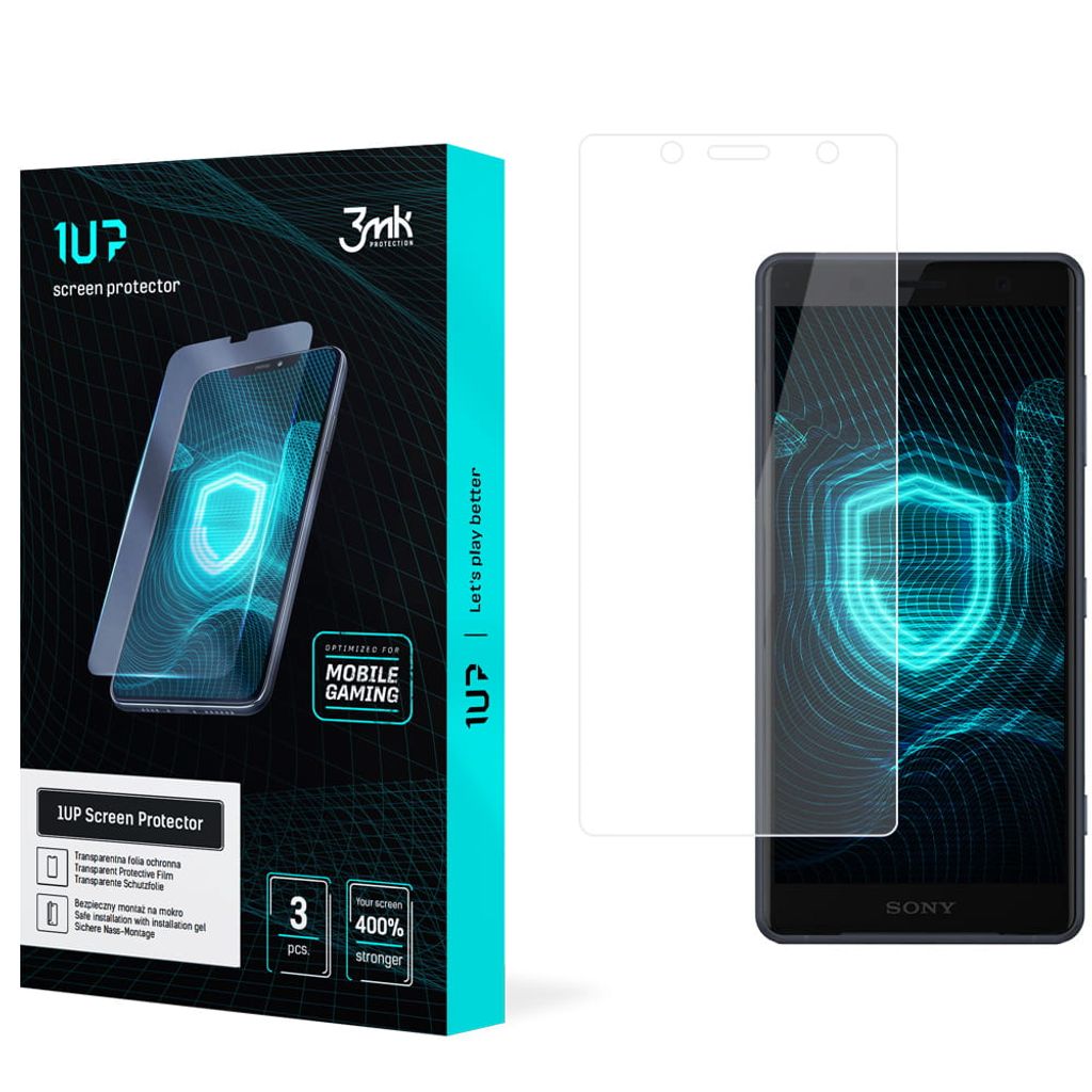 3mk Display Schutzfolie 1UP für Sony Xperia XZ2 Compact transparent Gaming (3 Stück)