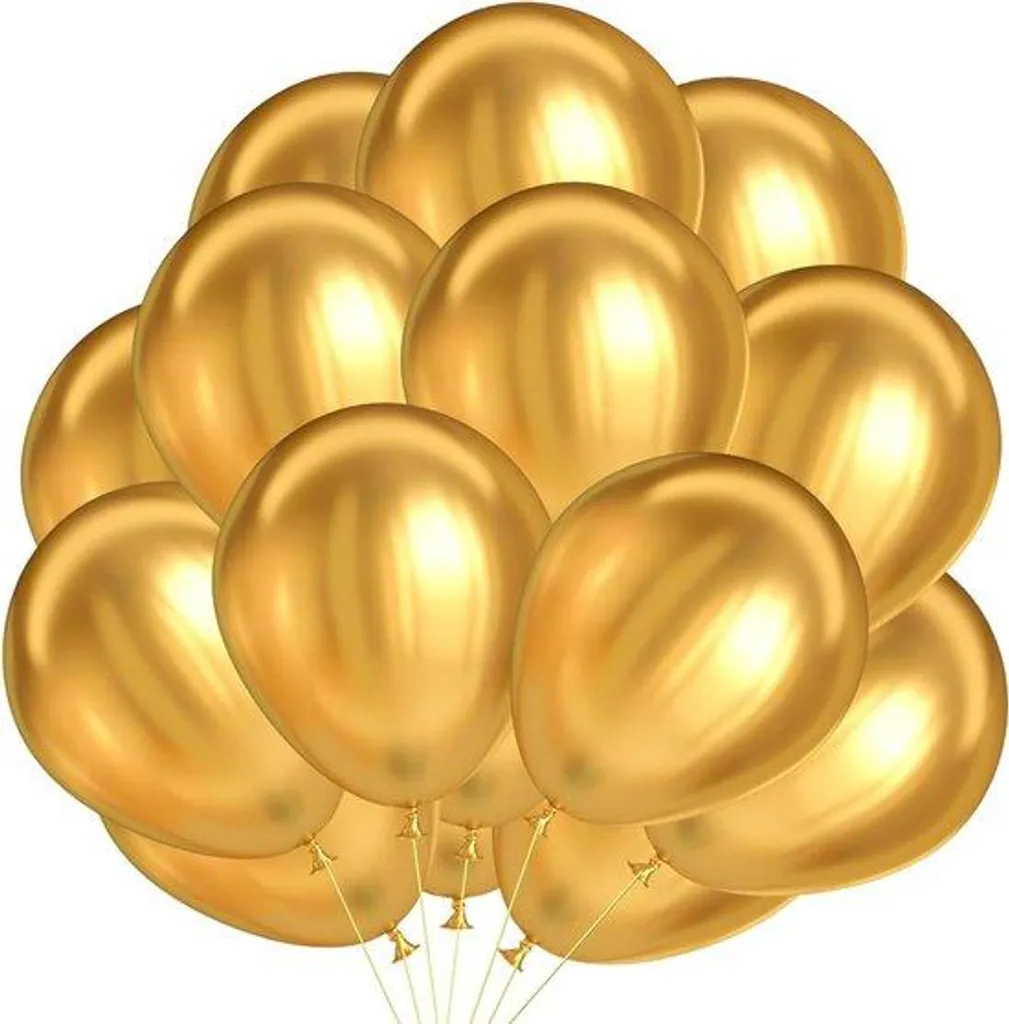 Décoration de mariage : Ballons dorés 30 cm pour photobooth et salle