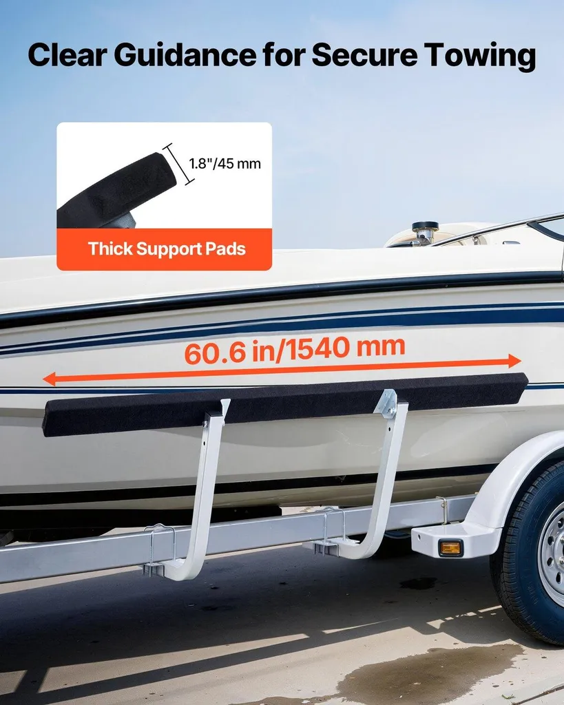 Solution de centrage pour remorque bateau acier épais 2 pièces kit