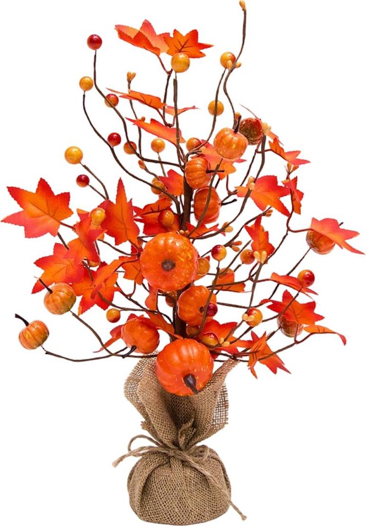 Tischbeleuchtung für Thanksgiving, Herbstbaumdekoration mit Ahornblättern und 3 m langer Lichterkette mit 30 LEDs, batteriebetriebene Herbstdekor...