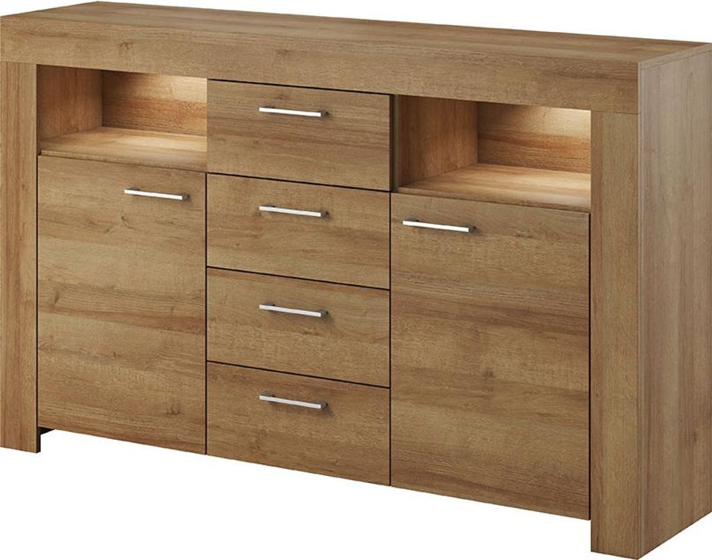 Kommode Sky Sideboard 155x40x96cm Eiche Riviera (18776)