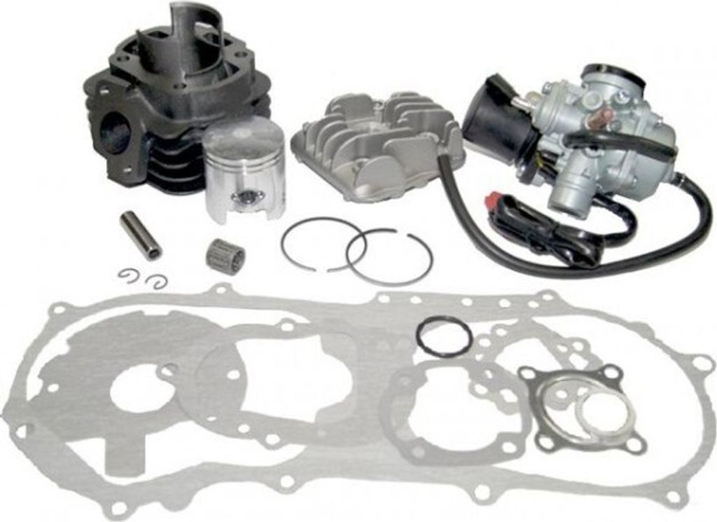 70ccm Sport Zylinder + VERGASER 17,5mm Satz KOMPLETT für Generic Spin 50
