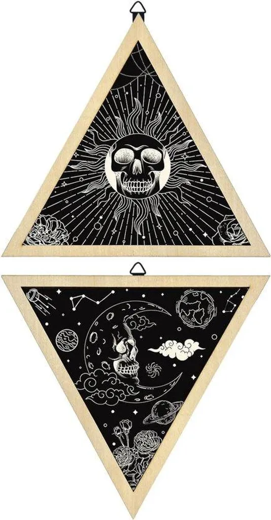Guirlande bois triangles déco murale bohème pour habiller un mur vide