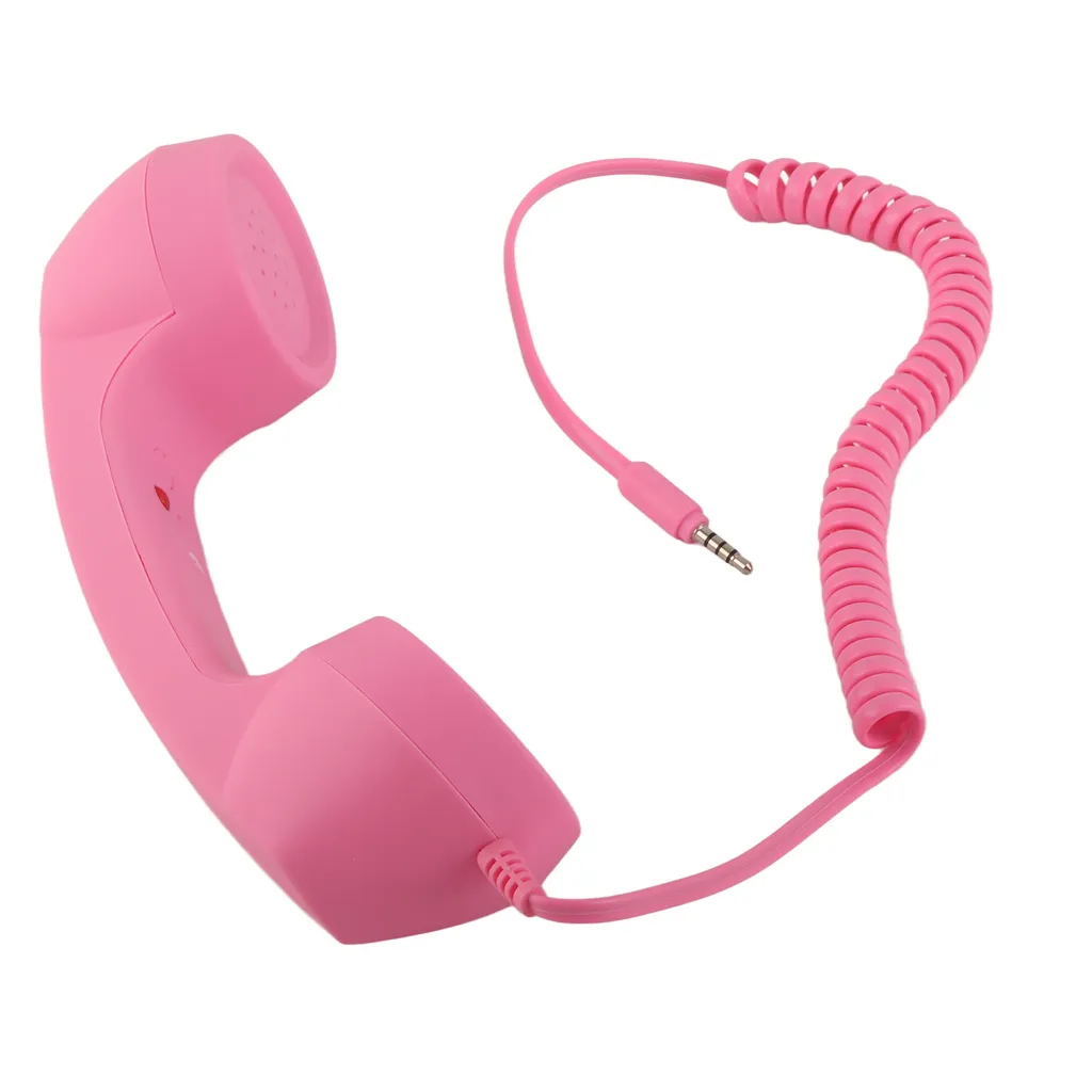 Ricevitore Telefonico Vintage Rosa per Cellulare con USB-C e Jack - 4