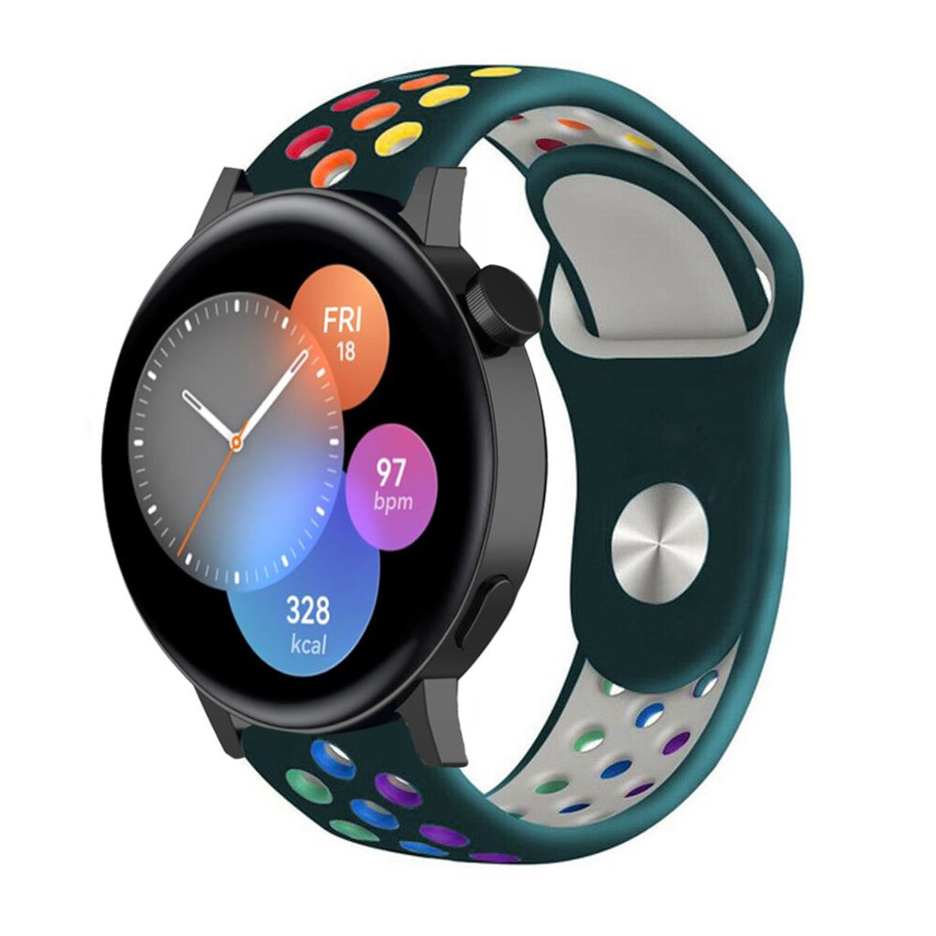 Strap-it Huawei Watch GT 3 42mm Sportarmband (Piniengrün/Bunt)