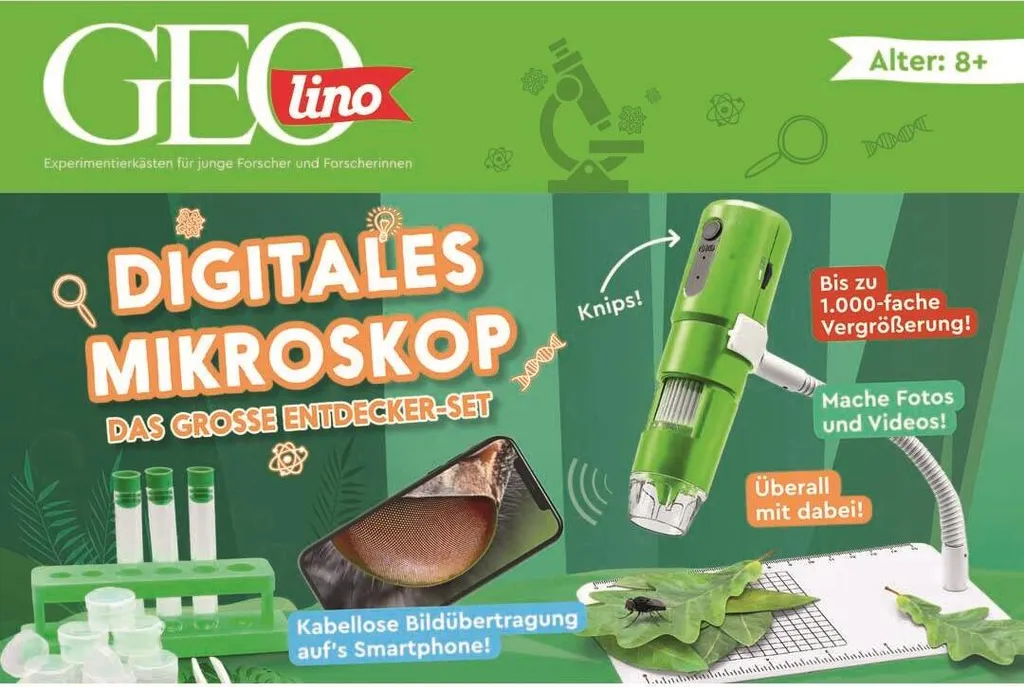 Microscope Numérique GEOLINO Haute Résolution Franzis Verlag Kit Complet - 9