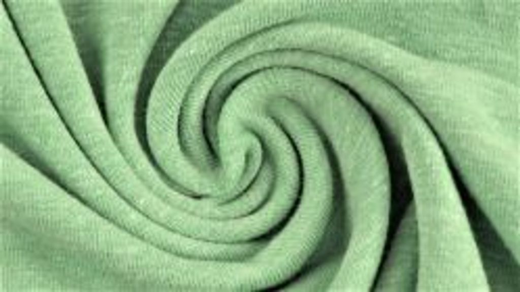 Jersey Yara Grün Melange 220 g/m², ca. 0,5 m lang, ca. 1,5 m breit, Stoffe Meterware, Baumwolljersey