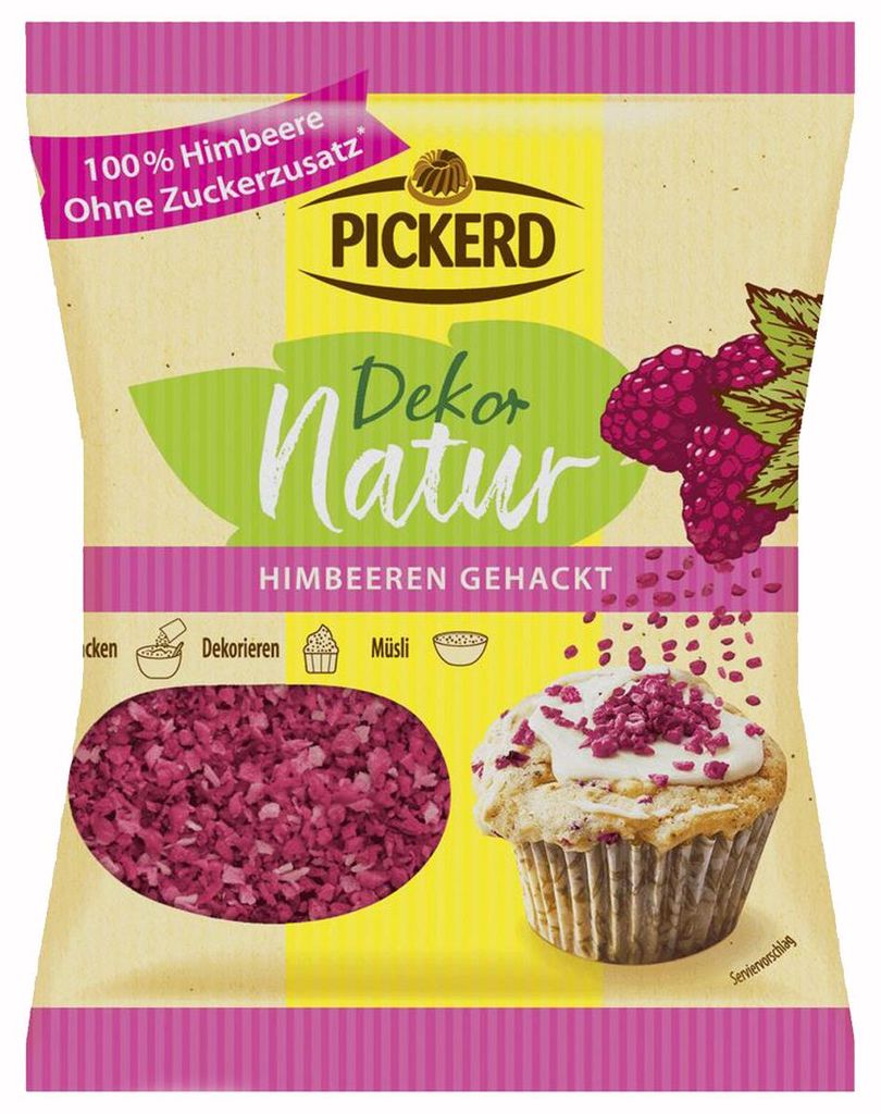 Pickerd decor přírodní maliny nasekané bez přidaného cukru Obrázek produktu 